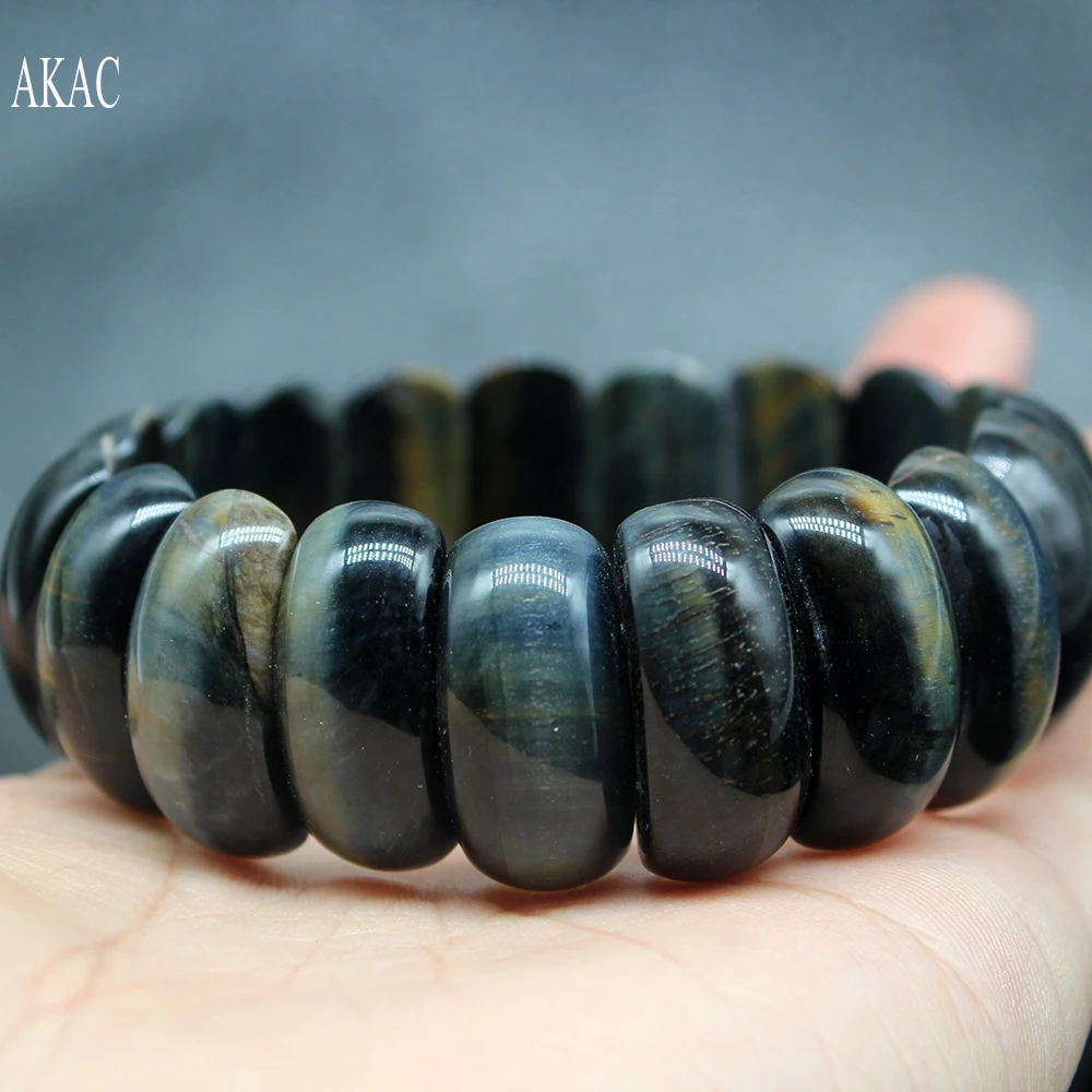 

Free shipping AKAC approx10*22mm natural hawk's eye bangle bracelet