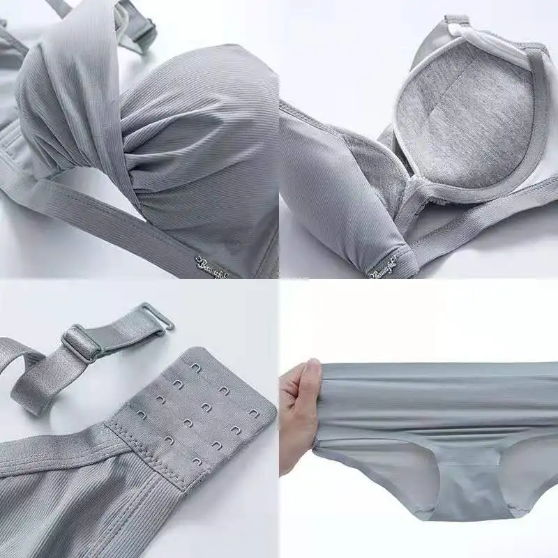 

Non-steel ring small chest gathered underwear to prevent sagging back bra ladies bra comfortable sexy adjustment bra