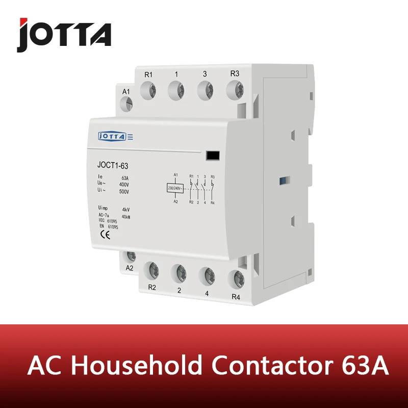 4P 63a 220V/230V 50/60HZ din rail ac контактор для дома 1NO 3NC/2NO 2NC/3NO 1NC/4NO/4NC|ac contactor|contactor achousehold contactor