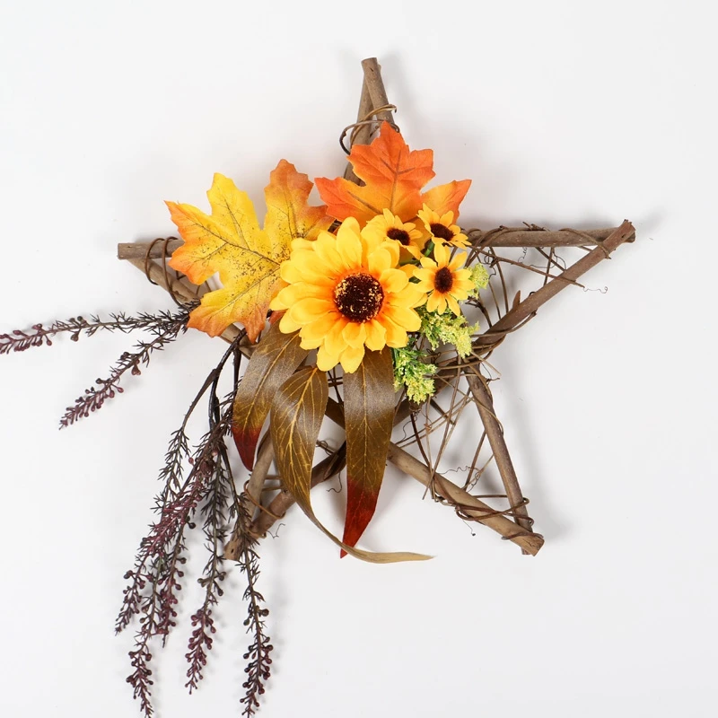 Подсолнух деревенский дом Декоративные искусственные венок из подсолнухов для