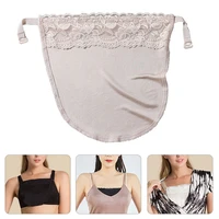 womens mulberry silk cleavage cover up camisole quick easy clip on lace mock bra insert wrapped chest overlay modesty panel