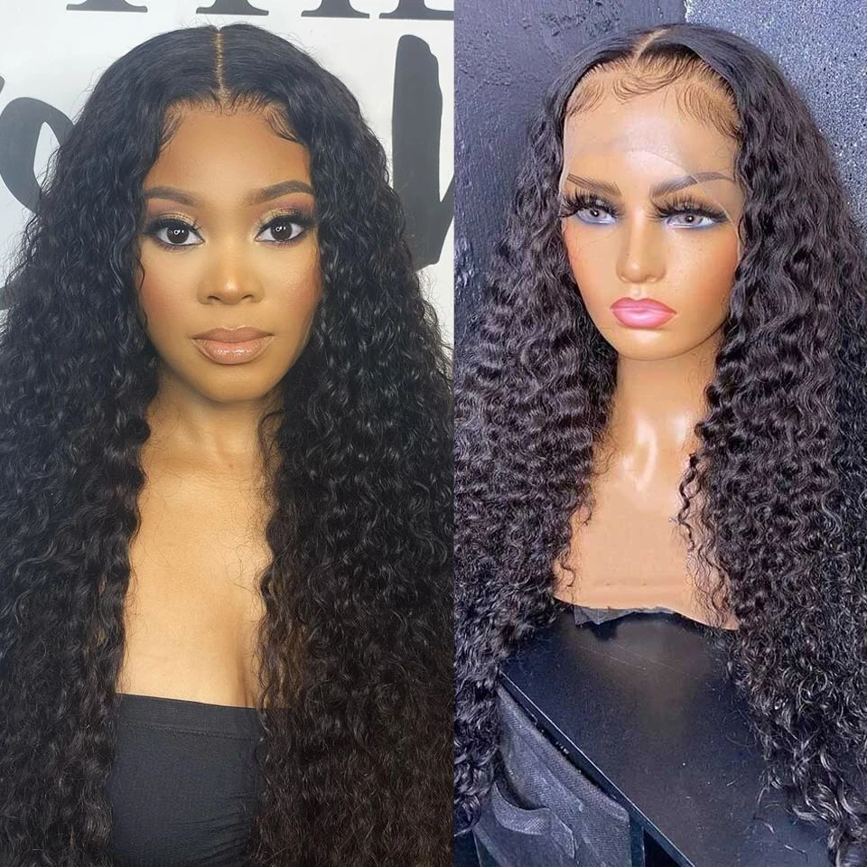 Парик с глубокой волной фронтальные парики прозрачные кружевные влажные и