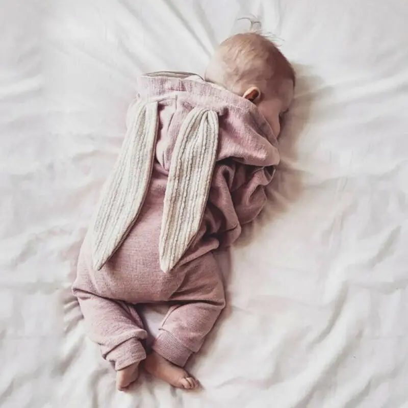 

Newborn Baby Boy Girl Warm Clothes Rabbit Ears Romper Jumpsuit Bodysuit Outfits