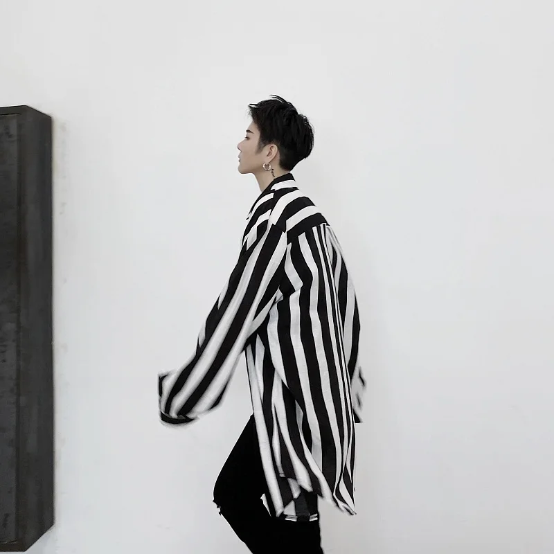 Винтажные Модные полосатые рубашки для мужчин и женщин уличная одежда в стиле