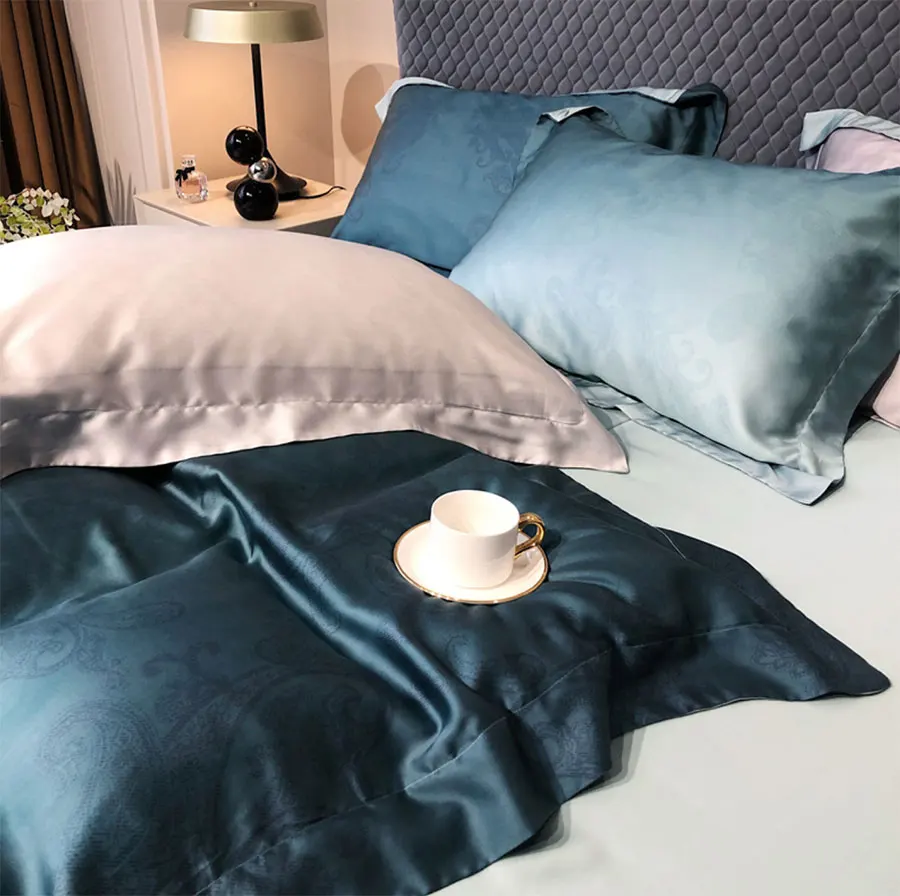 barato Europeu Americano Moda Conjunto De Cama Adulto, Rainha Completa Rei Confortável Dupla Casa Têxtil Folha Fronha Capa Edredão