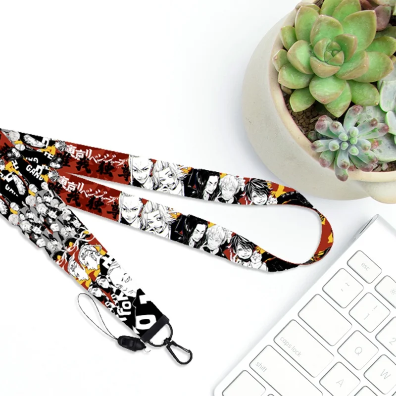 Tokyo Revengers Lanyards Key Chain Manjiro Ken Takemichi Hinata Atsushi Chibi Anime Figure Ribbon Neck Straps Keychain Fans Gift | Украшения