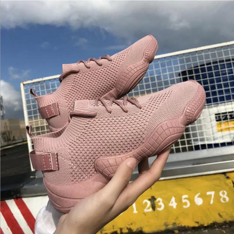Mujer Zapatos Zapatillas de deporte cordones principiante goma moda malla correas cruzadas redondas plana zapatillas LM-02