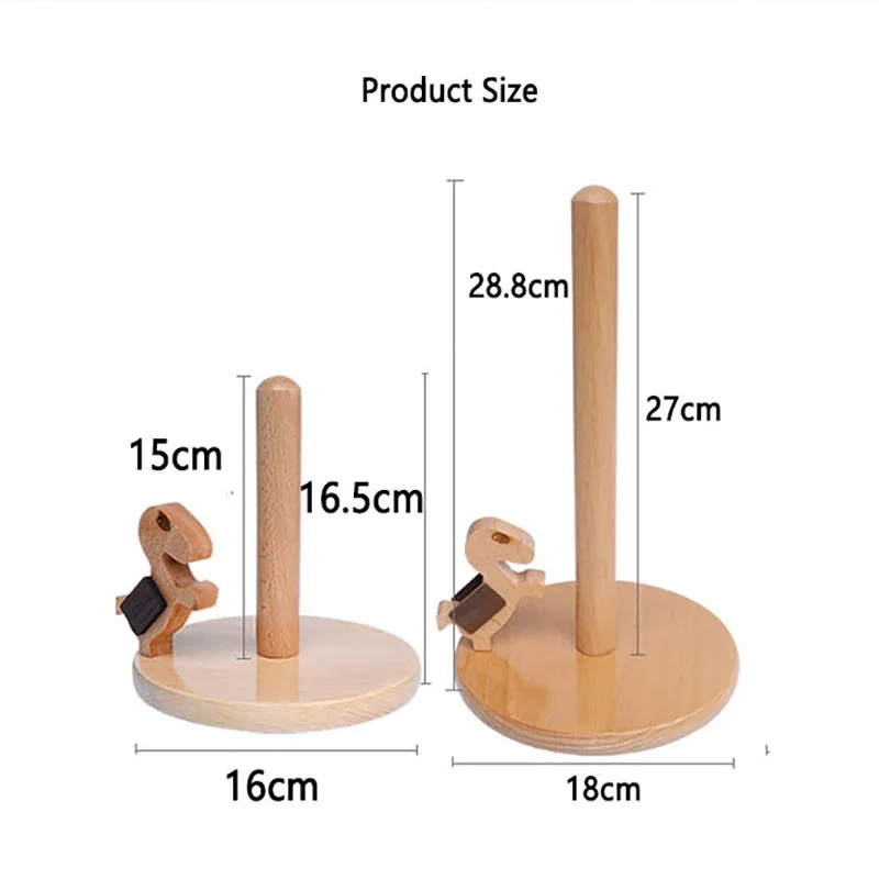 Creative Wooden Roll Paper Holder Dispenser Cuted Animal Napkin Tissue Box Home Organizer Decoration Rack gift | Дом и сад
