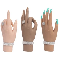 silicone practice hand with flexible finger adjustment display