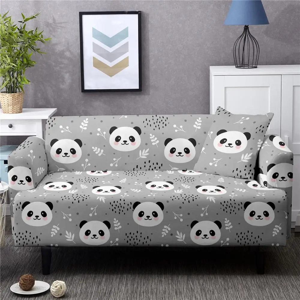 Милый чехол для дивана с мультяшным динозавром животным котом эластичный