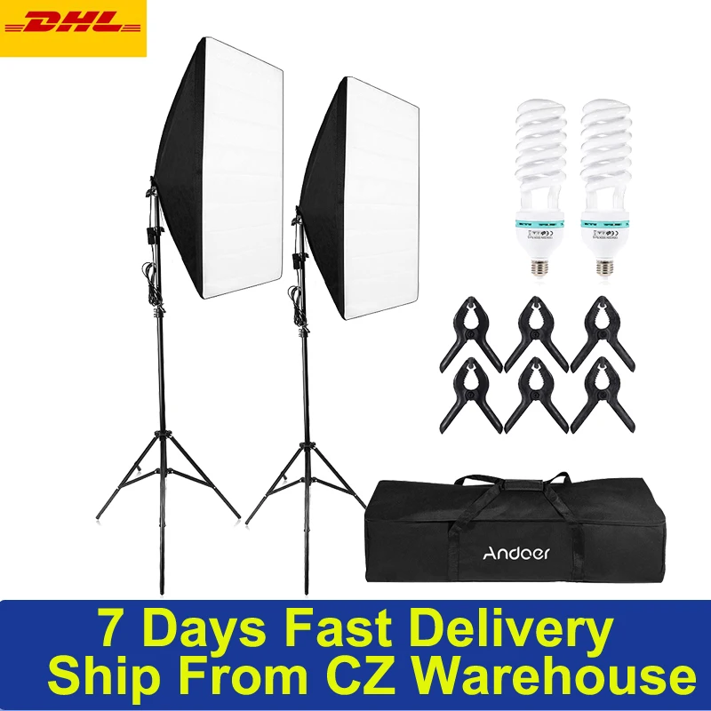 Andoer аксессуары для фотосъемки EU/UK/US Plug Studio Cube Umbrella софтбокс фото светильник ing