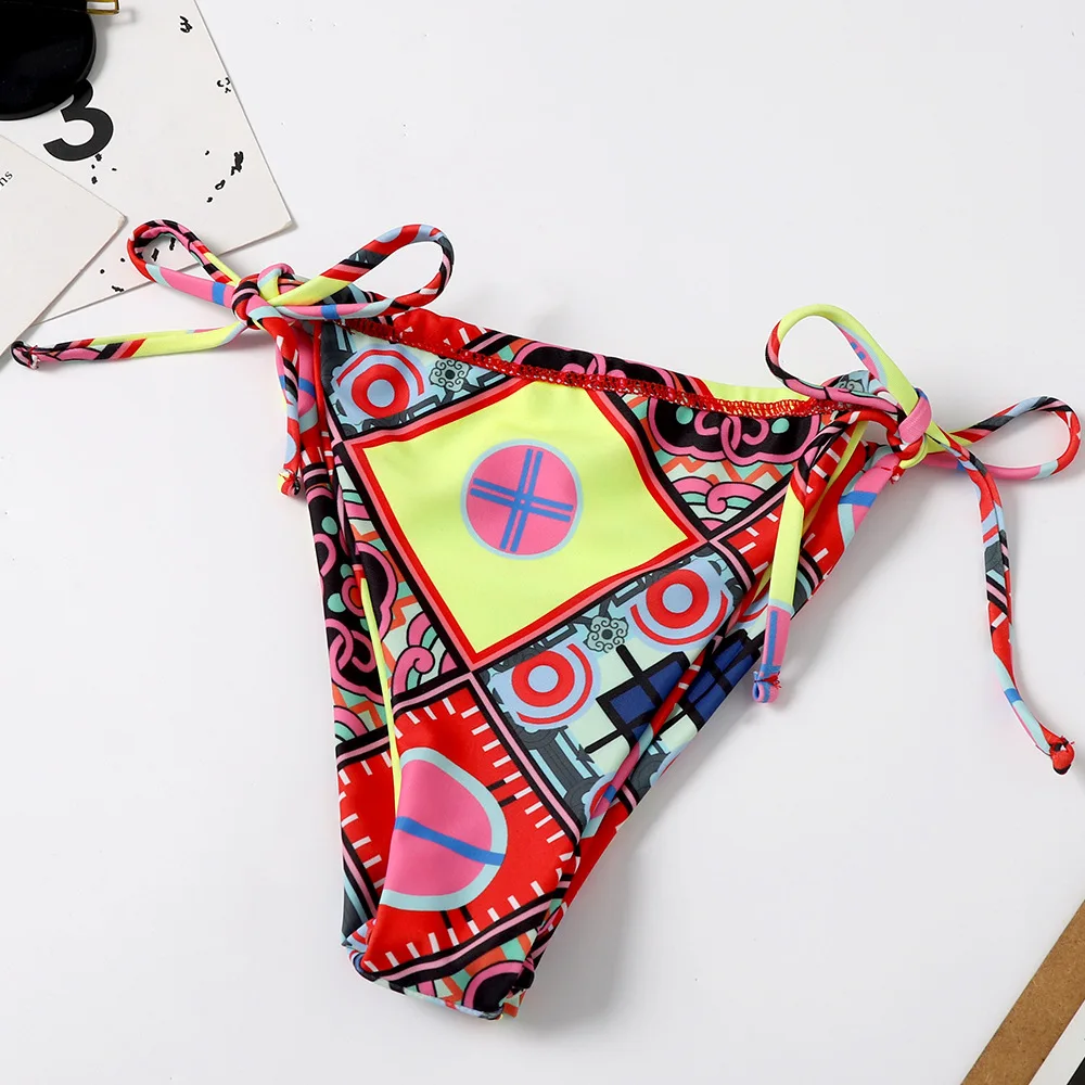 Модный комплект бикини с перекрестной повязкой купальный костюм кружевной