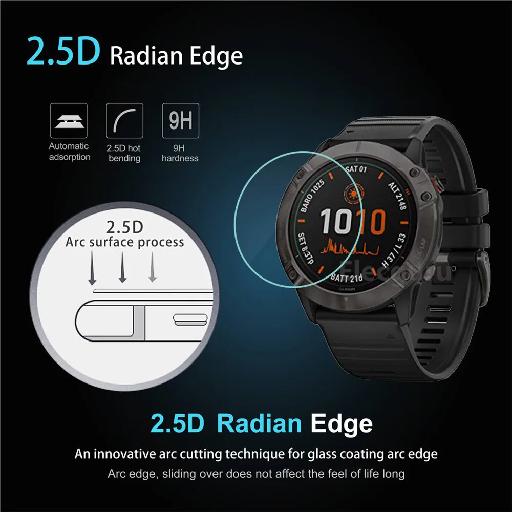 Garmin Fenix 6x Pro Защитная пленка для экрана из закаленного стекла 9H прозрачная