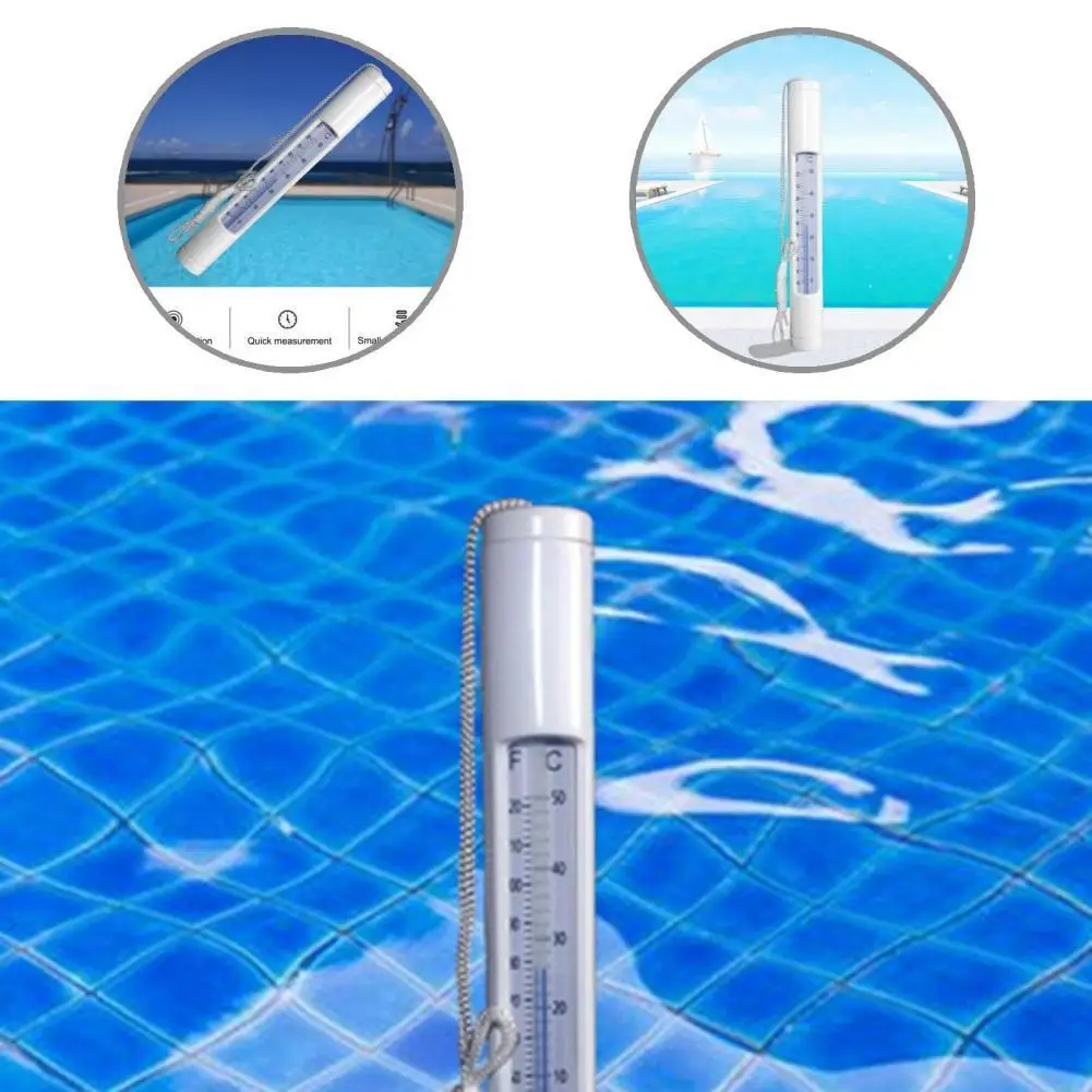 

Ударопрочный Прочный Высокоточный термометр для воды в бассейне, пластиковый термометр для воды в бассейне, плавающий для душа