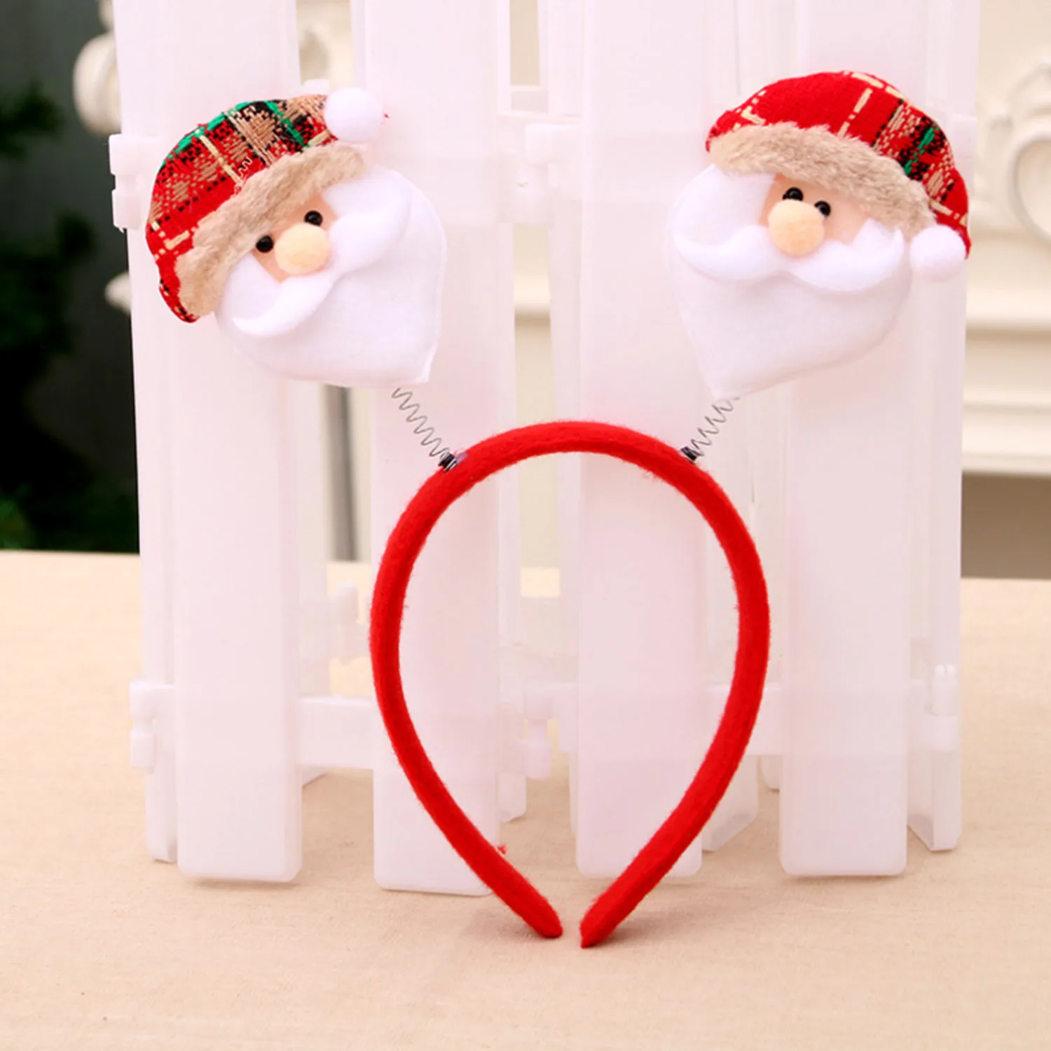 Behogar Cute Merry Christmas Headbands Santa Claus Snowman Bear Hair Hoops for Children Adults Xmas Party Costume Accessories | Дом и сад