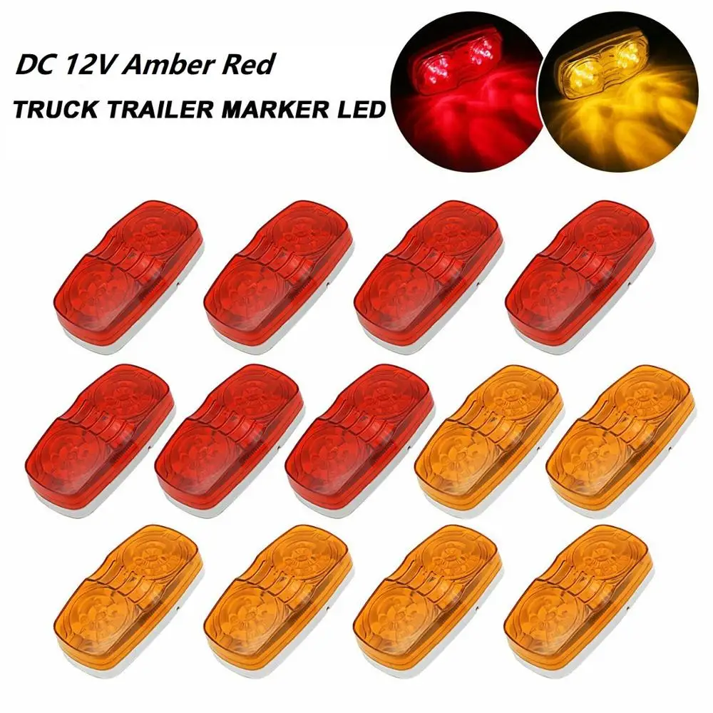 10 шт. DC12V Боковой габаритный фонарь автомобильный прицеп светодиодный F5 диоды