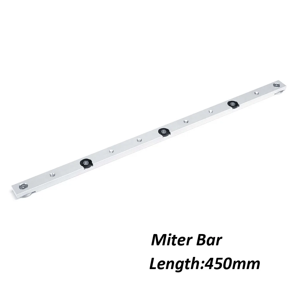 1PC 450mm Miter Bar ALLSOME алюминиевый сплав Т-треков слот направляющая для резки и клещи бар Выдвижной Стол пилы клещи калибровочный стержень Деревообрабатывающие инструменты - Цвет: 1PC 450mm Miter Bar