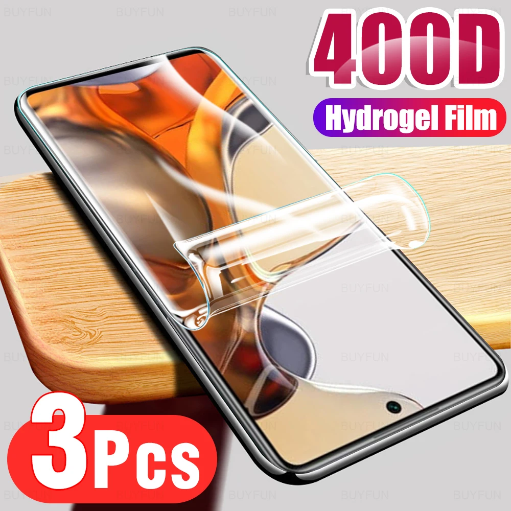 

3pcs on xiomi 11t ​pro hydrogel film for xiaomi 11 t 11t ​pro 2021 6.67" 2021 anti-scratch front screen protector film not glass