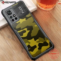 rzants for xiaomi poco m4 pro 5g case camouflage military design shockproof slim crystal clear cover casing