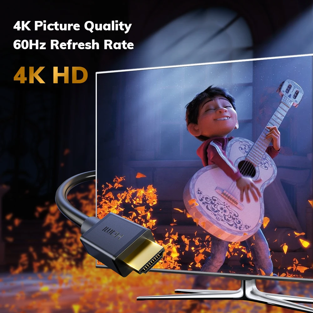 Кабель TOPK 4K HDMI совместимый с Xiaomi Mi Box 4K/60Hz цифровые кабели для PS5 PS4 кабель 2 1|Кабели