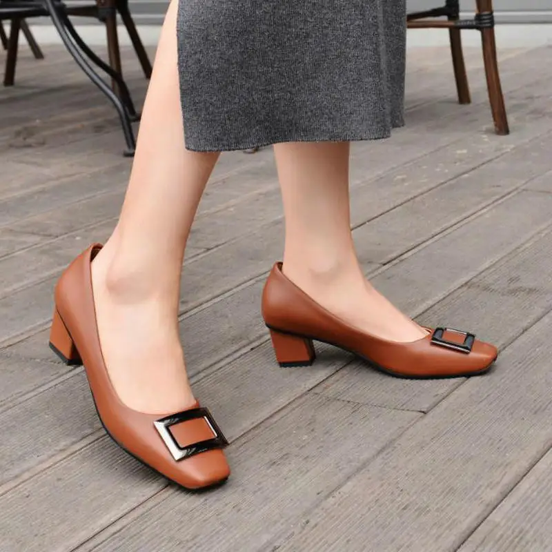 Модная пикантная элегантная обувь для девочек Лидер продаж женская с квадратным