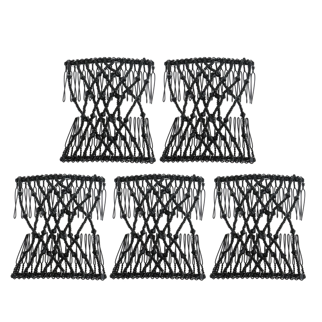 5 шт./компл. двухсторонние бусины волшебные расчески для волос заколка эластичный