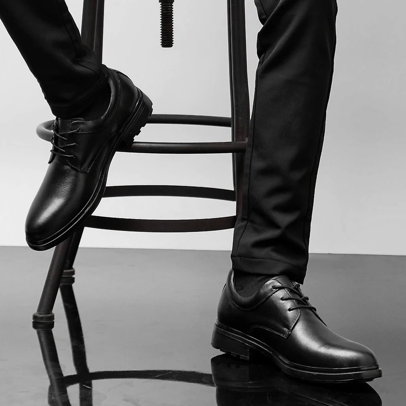

Men Genuine Leather Formal Shoes Lace Up Dress Shoes Oxfords Fashion Retro Shoes Elegant Footwear Men Dress Shoes big size 47