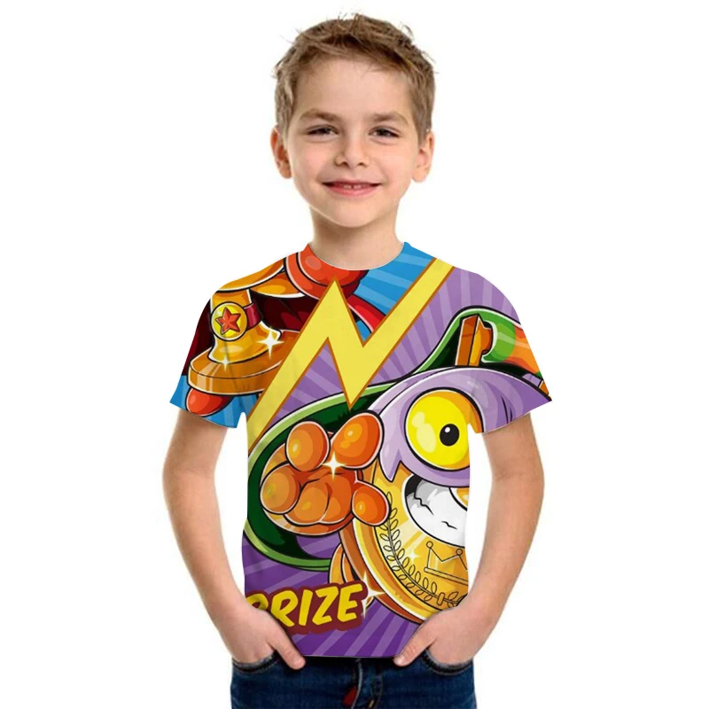 

Superzings Fashion T Shirt Summer Short Sleeve O-neck Tshirt Super Zings Tees Baby Boys Kids Casual Cartoon Tops Girls T-shirt