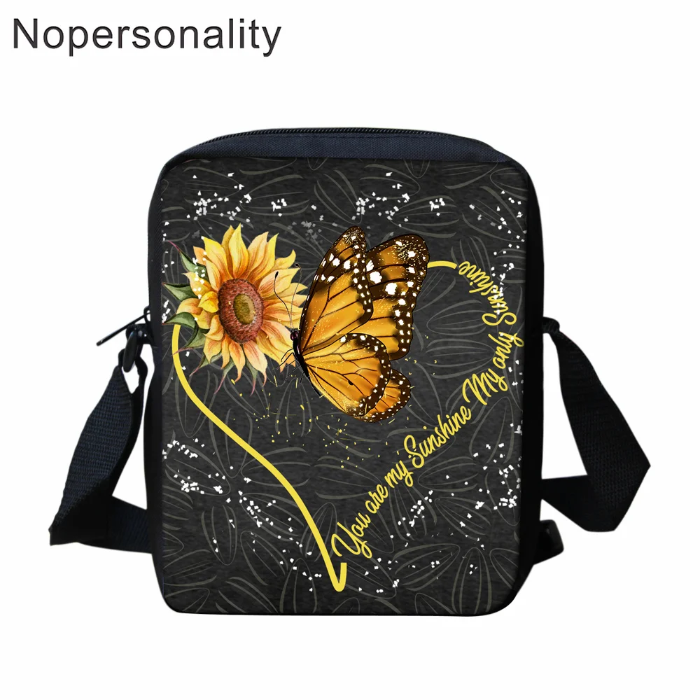 

Nopersonality Women Sunflower Print Adjustable Shoulder Strap Bags Messenger Bag with Interior Slot Pocket Handbag Sacoche Femme