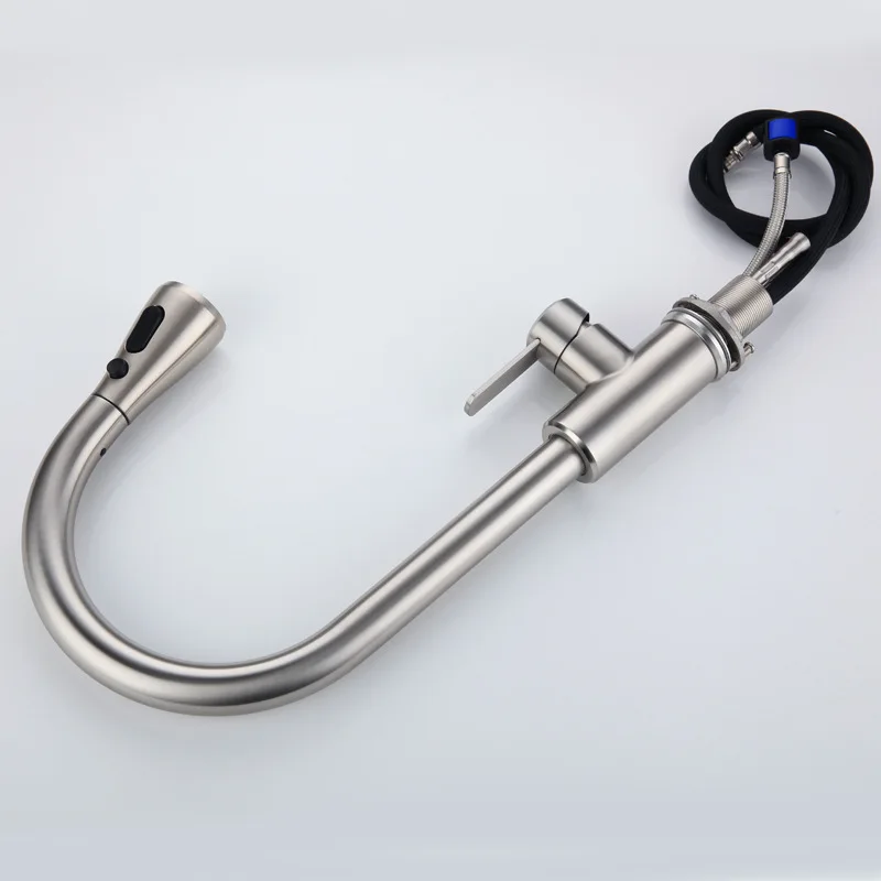 

Kitchen Faucet Single Hole Pull Out Spout Kitchen Sink Mixer Tap Stream Sprayer Head Chrome/Black Mixer Tap