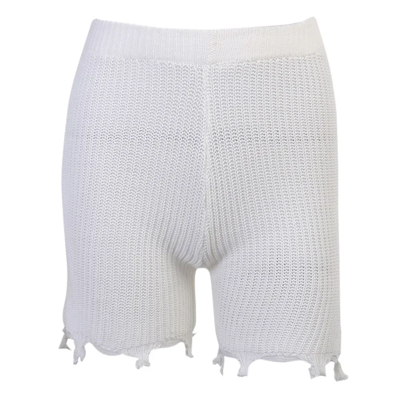 

Women's new coarse knit woolen shorts sexy solid color slim woolen shorts women bottoms pants