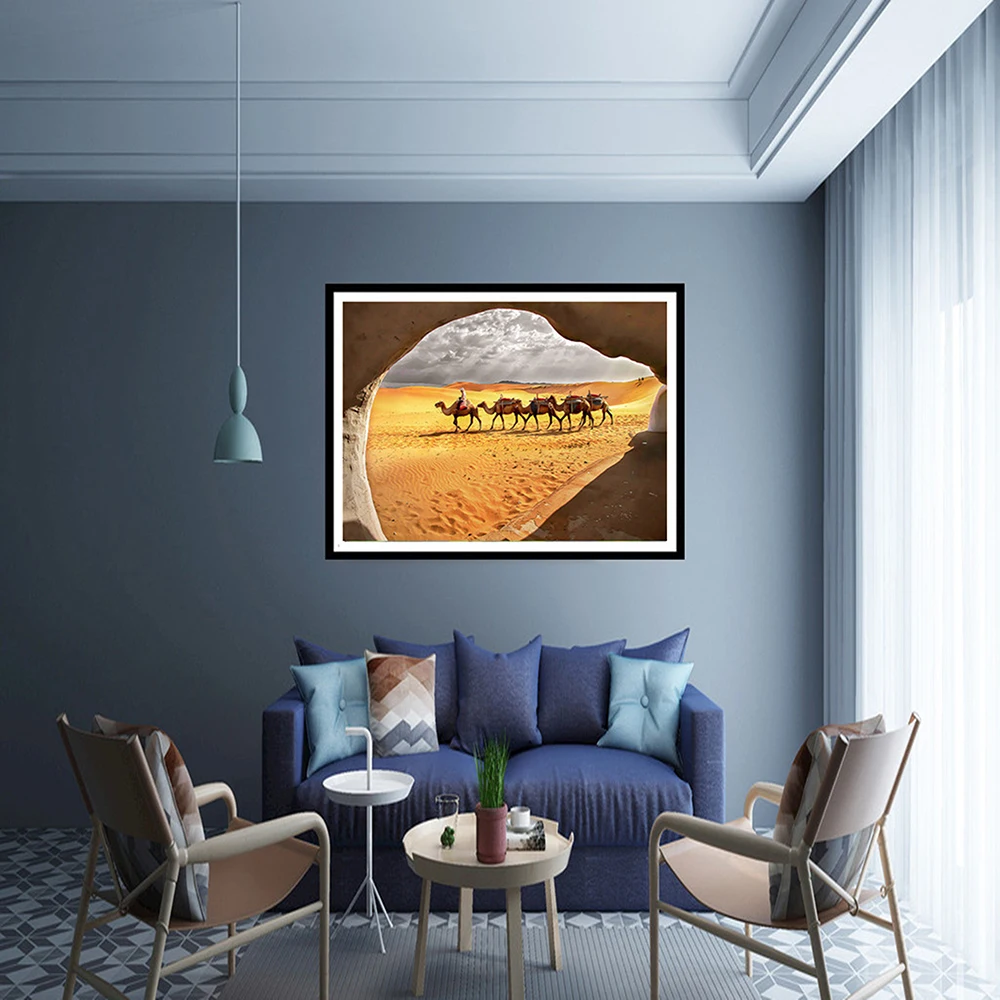 Набор для вышивки крестиком картина 5D сделай сам в виде верблюд пустыни животных