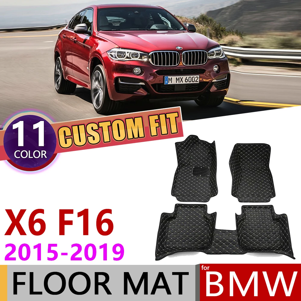 Пользовательские кожаные автомобильные коврики для BMW X6 F16 2015 ~ 2019 5 мест