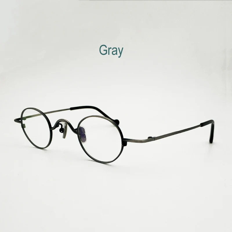Elliptical forming human glasses very small lens size pure titanium gold myopic optical prescription eyes | Аксессуары для одежды