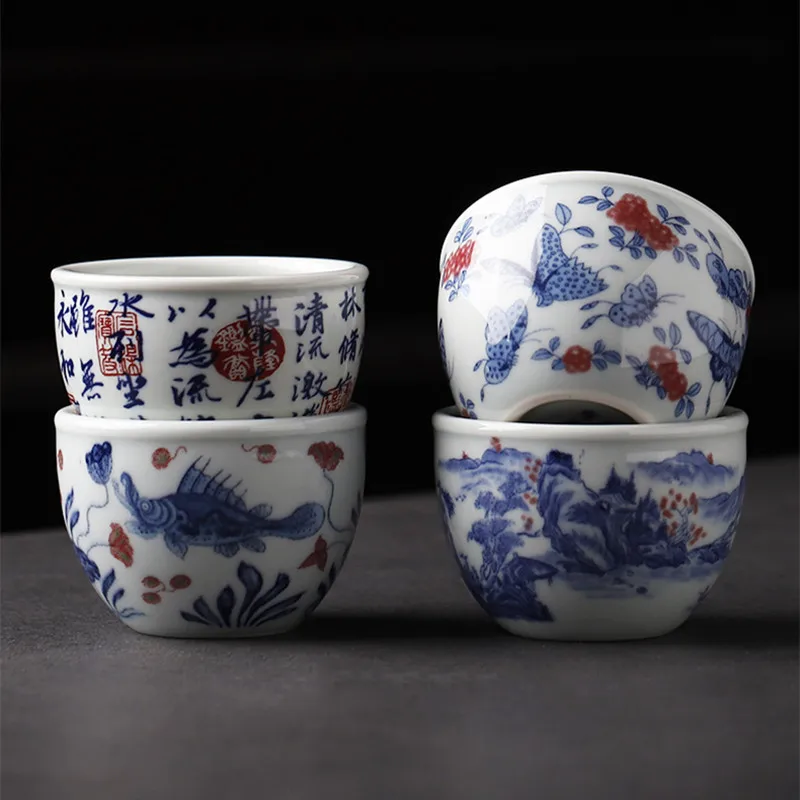 

WHYOU 1 шт., антикварная чашка для чая в стиле ретро, одна чашка, высокое качество, ручная роспись, набор посуды для чая, бизнес подарок, посуда