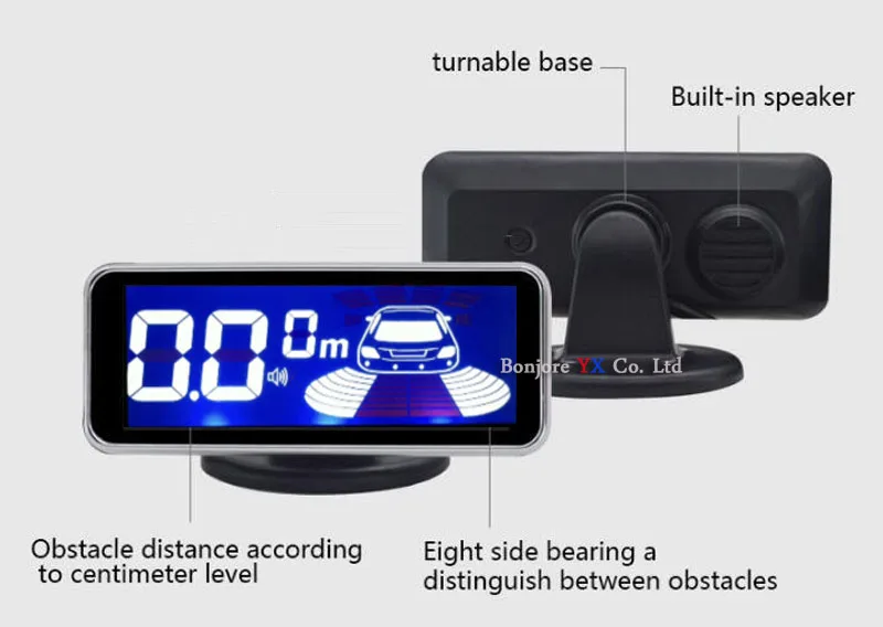 Koorinwoo Flat 16.5 Human Voice/bibi Sounds Buzzer Parktronic LCD Monitor Car Parking Sensors 4/6/8 Car Radar Detector Assist