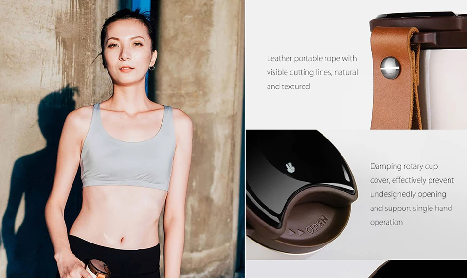 Original Xiaomi Mijia Kiss Kiss Fish Stainless Steel Thermal Vacuum Water Bottle Sensitive Temperature Sensor with Coffee Brewer