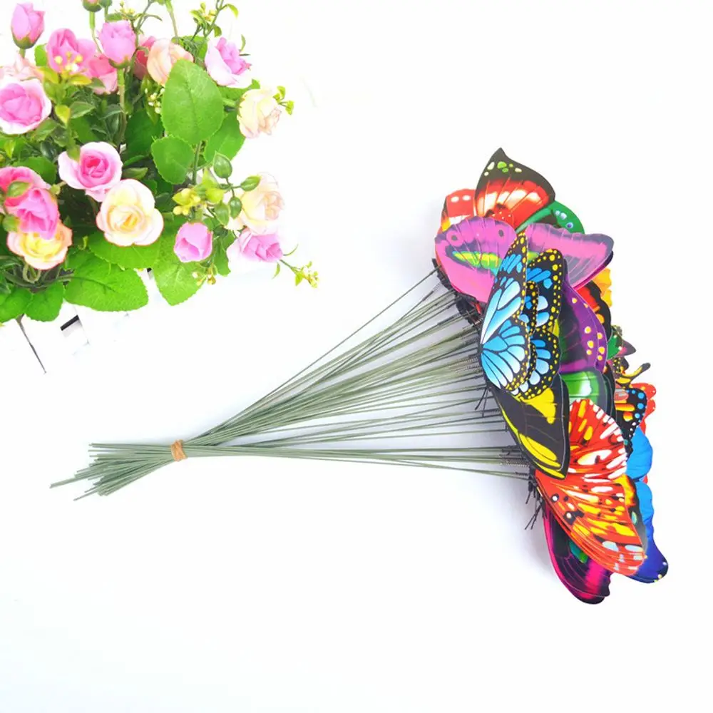 10 шт./лот искусственные украшения для сада в виде бабочек искусственный декор