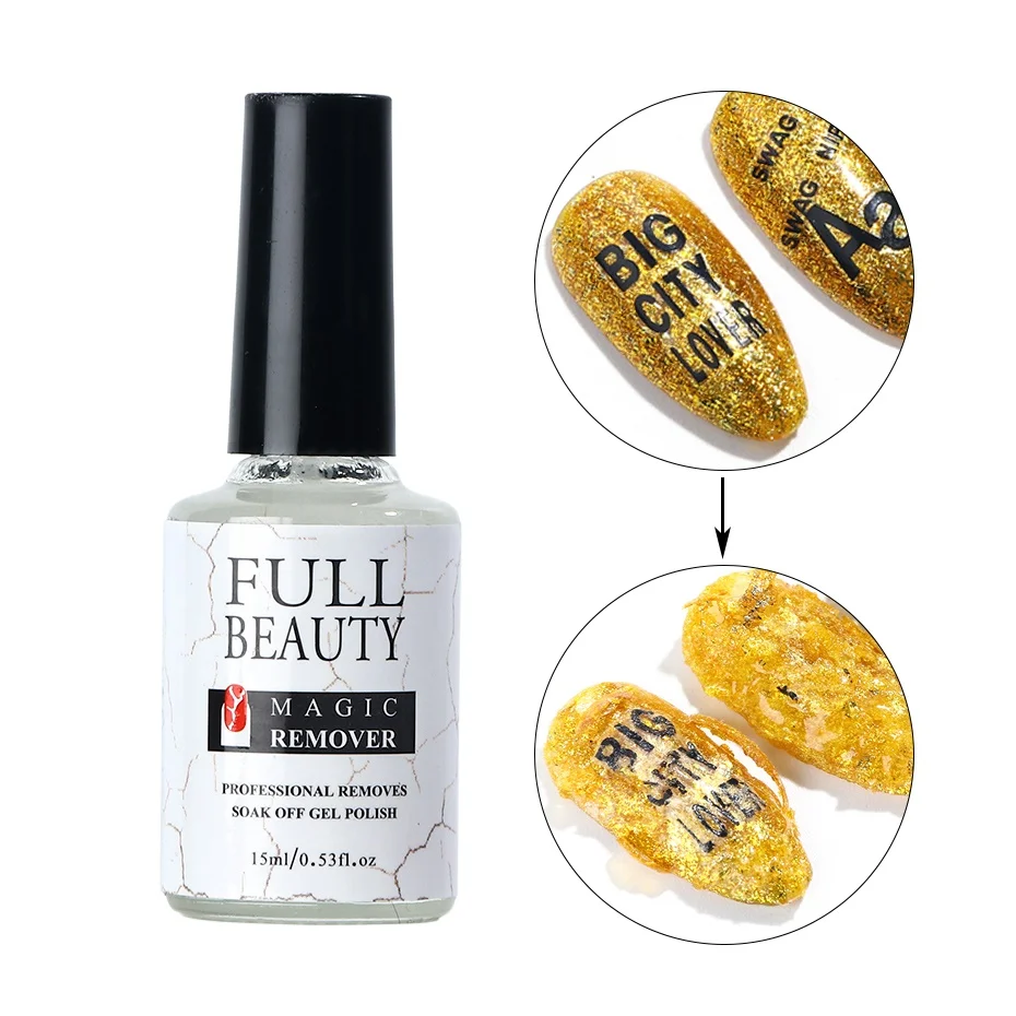 15ml magic remover 15 мл Лак для ногтей, волшебное средство для удаления разрыва, впитывающий гель, жидкий липкий слой, очиститель, обезжириватель для ногтей, безворсовые салфетки, инструменты для ногтей LY1038 - Цвет: 15ml magic remover