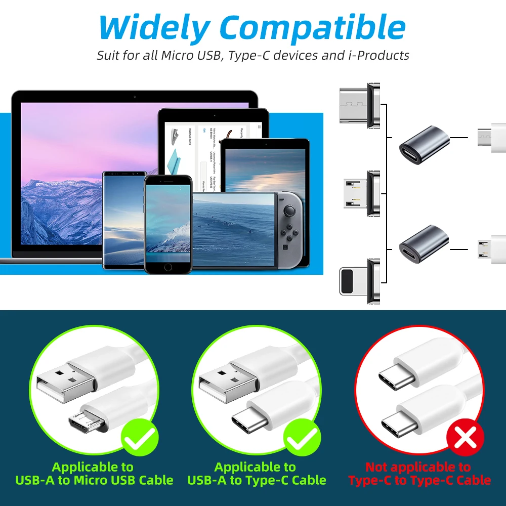 type c micro usb cable convert plug magnetic cable adapter magnetic charger cable connector mobile phone charging converter free global shipping