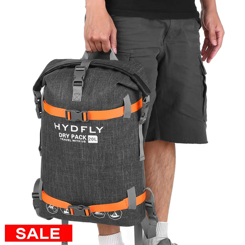 20L Открытый водонепроницаемый рюкзак для треккинга сухой мешок рулон топ