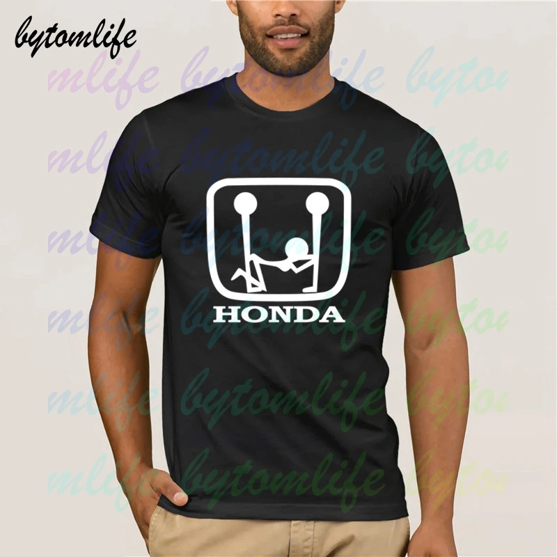 Забавная футболка HONDA летняя черная с принтом популярная хлопковые футболки