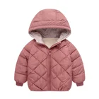 Детские пальто с капюшоном, осенне-зимние Бархатные Теплые куртки, женская верхняя одежда из хлопка с подкладкой для мальчиков и девочек, детская одежда