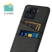 fabric dual card cloth mobile phone case for xiaomi mi 10t 10 11 ultra pro cc9 10s poco f3 m3 x3 nfc f2 11x pro f1 cover coque