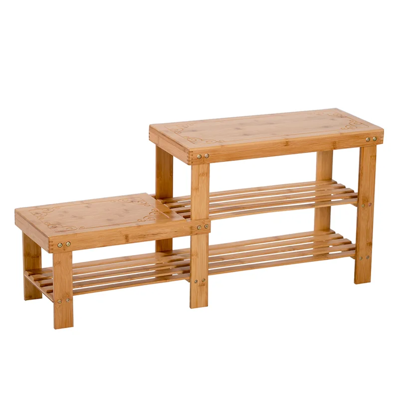 Бамбуковый шкаф для обуви с откидной крышкой простая скамейка хранения садовый