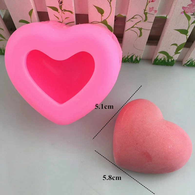

Heart-Shaped Three-Dimensional Love Shape Silicone Mold Soap Handmade Soap Mold Plaster Decorative Ornament Mold