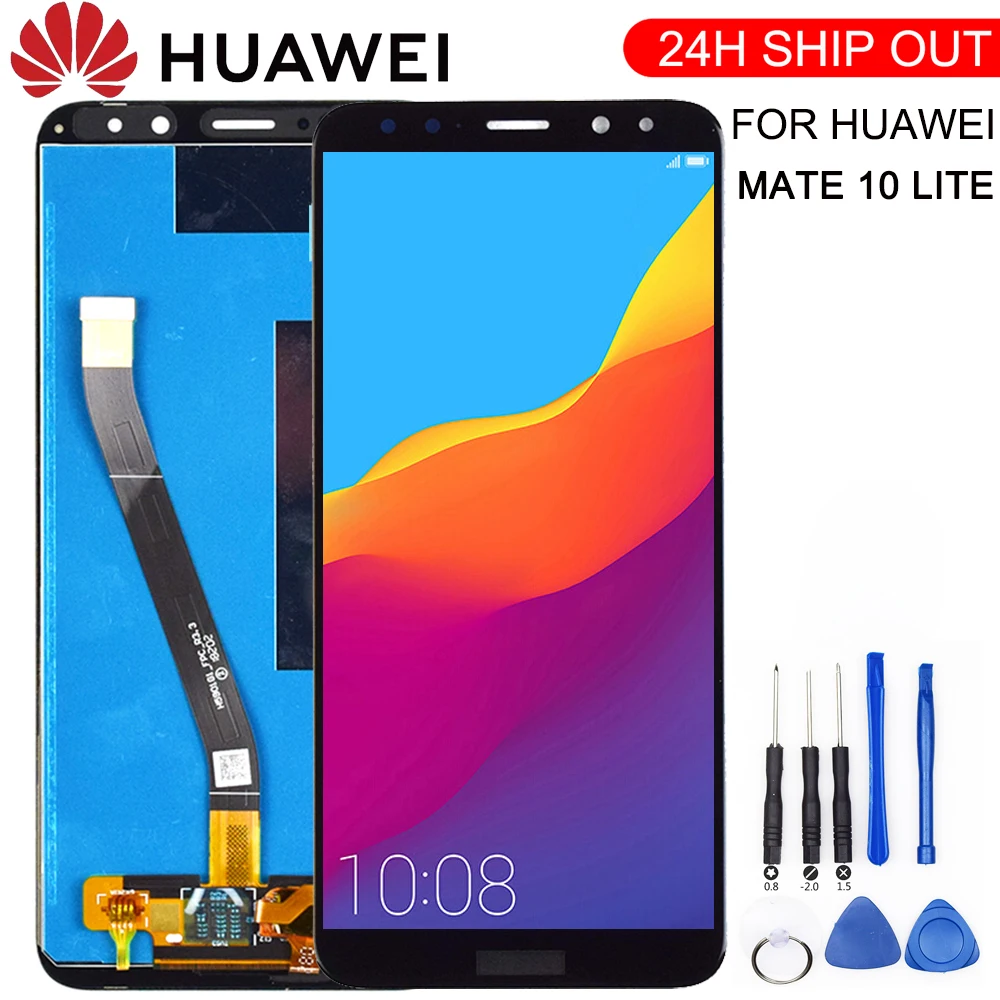 Новый ЖК дисплей для Huawei Mate 10 Lite дигитайзер сенсорного экрана стеклянная панель в