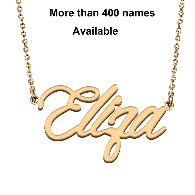

Cursive Initial Letters Name Necklace for Eliza Birthday Party Christmas New Year Graduation Wedding Valentine Day Gift