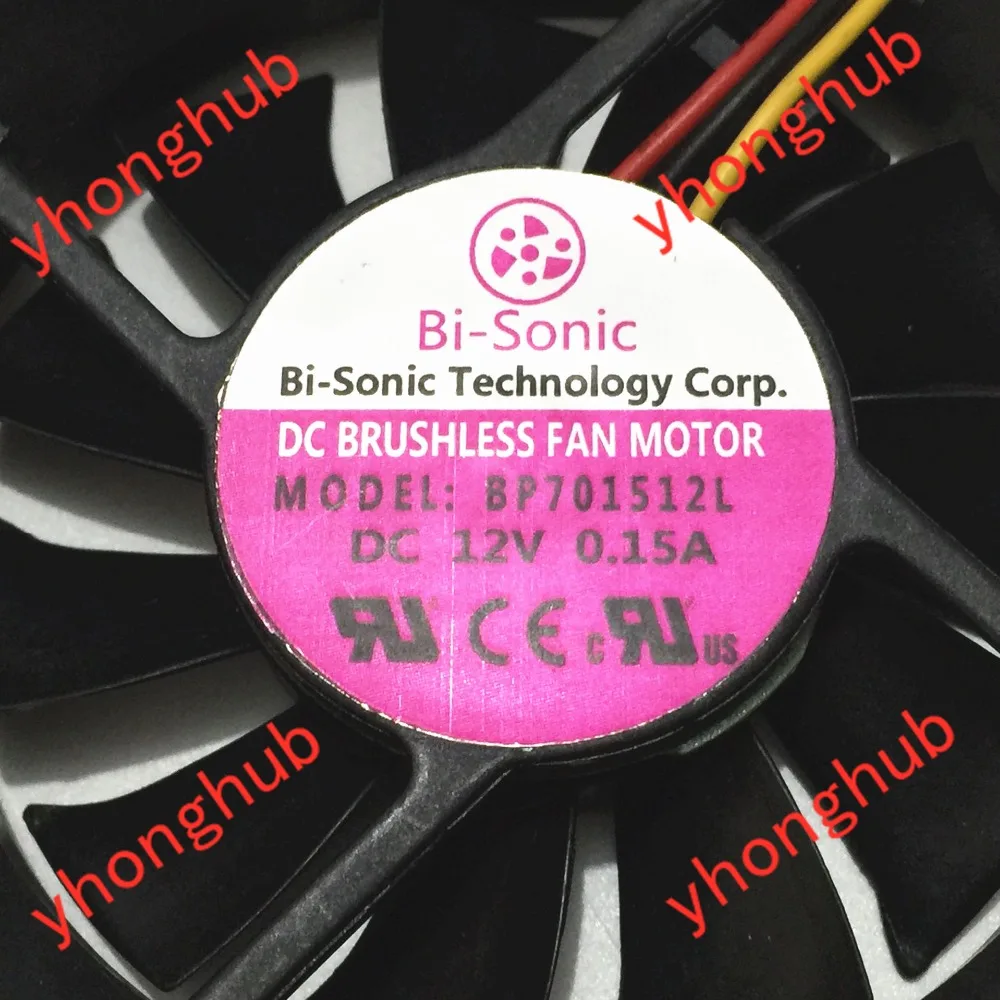 Emacro для Bi-Sonic BP701512L DC 12 В 0.15A 70x70x15 мм сервер кулер вентилятор