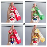 new cartoon mario game personality key chain small gift bag silicone pendant auto parts key chain wholesale
